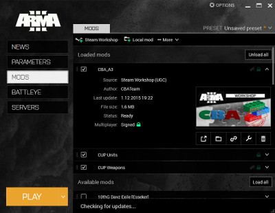 steam isnt showing arma 3 workshop downloads